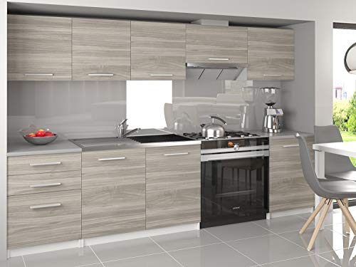 Muebles Cocina Completa,240 cms, Modulos de cocinas ref-06 (Roble) Muebles Cocina Completa,240 cms, Modulos de cocinas ref-06 (Roble)