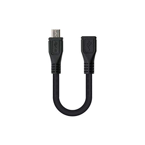 NANOCABLE 10.01.2000 - Cable conversor Mini USB 2.0 a Micro USB 2.0, Mini B/H-Micro B/M, Hembra-Macho, Negro, 10cm