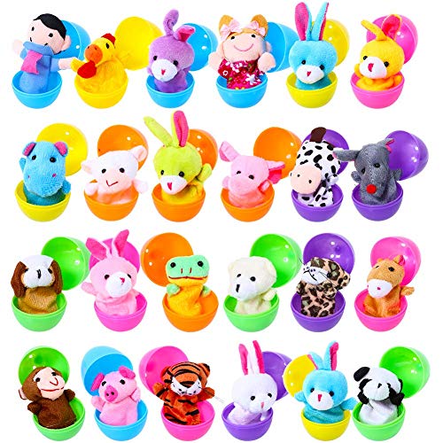 Pascua Cumpleaños Partido Sorpresa Juguete, 24 Piezas de Marionetas de Mano Set Marionetas de Animales Juguetes Muñecas Lindas para niños, Espectáculos, Juegos, Escuelas (Huevos Pascua) Pascua Cumpleaños Partido Sorpresa Juguete, 24 Piezas de Marionetas de Mano Set Marionetas de Animales Juguetes Muñecas Lindas para niños, Espectáculos, Juegos, Escuelas (Huevos Pascua)