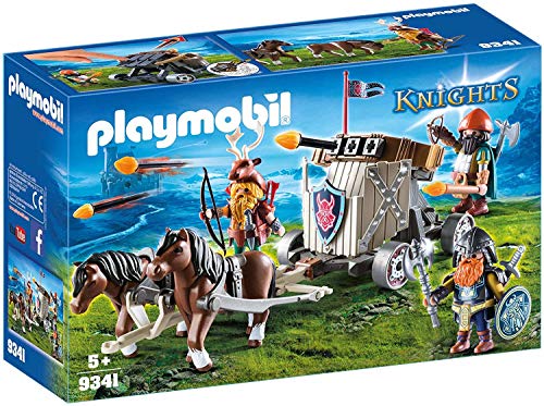 PLAYMOBIL Knights Carruaje de Caballos con Ballesta Enanos, a Partir de 5 Años (9341)