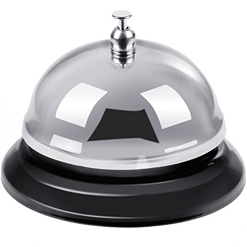 Rovtop Timbre de recepción de Hotel Timbre de Mesa Timbre de Servicio Timbre Clasico de Acero para Llamadas de Servicio-Plata Rovtop Timbre de recepción de Hotel Timbre de Mesa Timbre de Servicio Timbre Clasico de Acero para Llamadas de Servicio-Plata