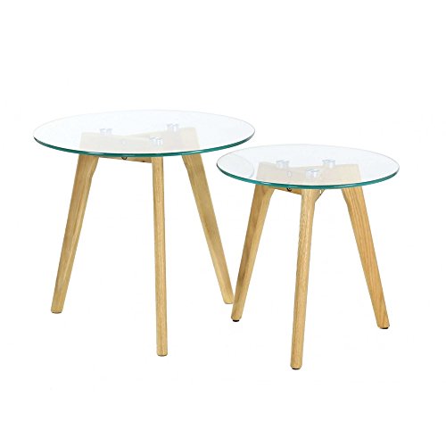 THE HOME DECO FACTORY HD3207 Set 2 MESAS, Madera, 50x50x43,50 cm THE HOME DECO FACTORY HD3207 Set 2 MESAS, Madera, 50x50x43,50 cm