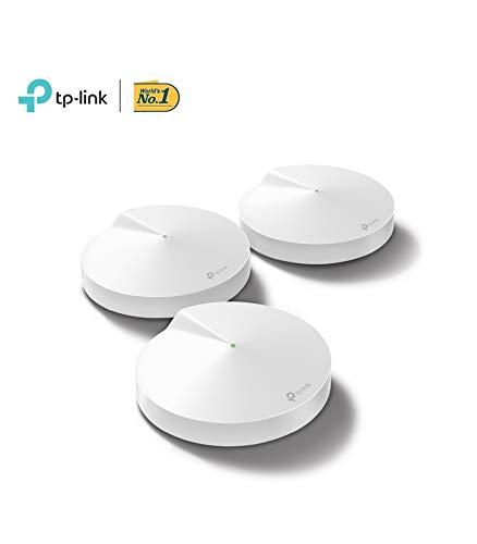 TP-LINK AC2200 Deco M9 Plus (3-pack) - Amplificador wifi Super Mesh inteligente sin interrupciones, Tri-band hasta 600m² Hub Smart IoT,  Zigbee,  2 Gigabit, MU-MIMO