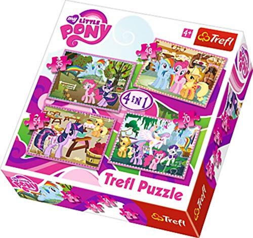 TREFL 34153 - Lote de 4 puzles (35, 48, 54 y 70 Piezas), diseño de Mi pequeño Pony