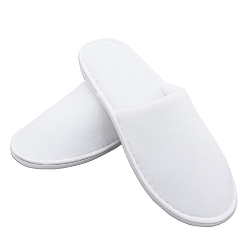 ZOLLNER 10 Pares de Zapatillas de Viaje, Blancas, de Rizo, Talla única ZOLLNER 10 Pares de Zapatillas de Viaje, Blancas, de Rizo, Talla única