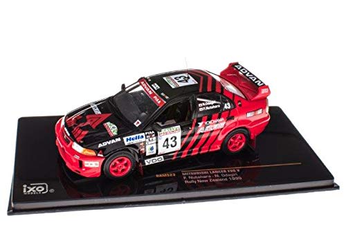 43 Tahara guy Fumio Rally New Zealand # ixo 1/43 Mitsubishi Lancer EVO V 1999 (japan import)