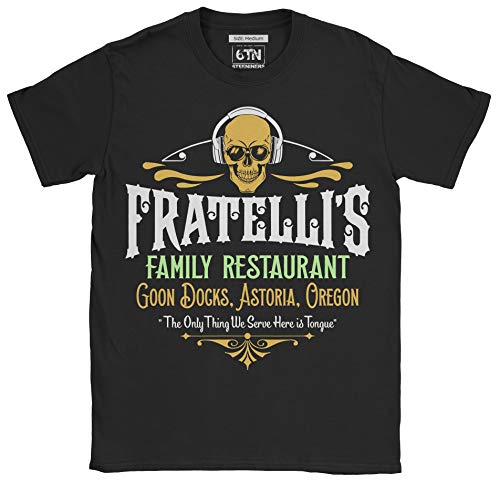 6TN Hombre Fratelli Family Restaurant Goon Docks Astoria Camiseta (S, Negro)