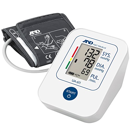 A&D UA-611 Tensiómetro de brazo digital, lecturas de presión arterial rápidas, cómodas y precisas, validado clínicamente A&D UA-611 Tensiómetro de brazo digital, lecturas de presión arterial rápidas, cómodas y precisas, validado clínicamente
