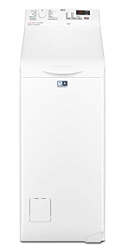 AEG L6TBK621 Lavadora de Libre Instalación, Carga Superior, 6 Kg / 1200 rpm, 14 Programas, Programa Rápido 20 min, Inicio Diferido, Autoposicionamiento Tambor, Apertura Suave, LCD, Blanca, A+++ AEG L6TBK621 Lavadora de Libre Instalación, Carga Superior, 6 Kg / 1200 rpm, 14 Programas, Programa Rápido 20 min, Inicio Diferido, Autoposicionamiento Tambor, Apertura Suave, LCD, Blanca, A+++
