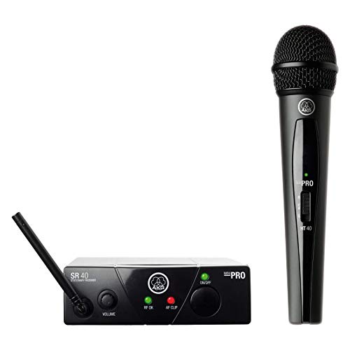 AKG WMS40 MINI VOC ISM1 - Micrófono inalámbrico (vocal, banda UHF), color negro