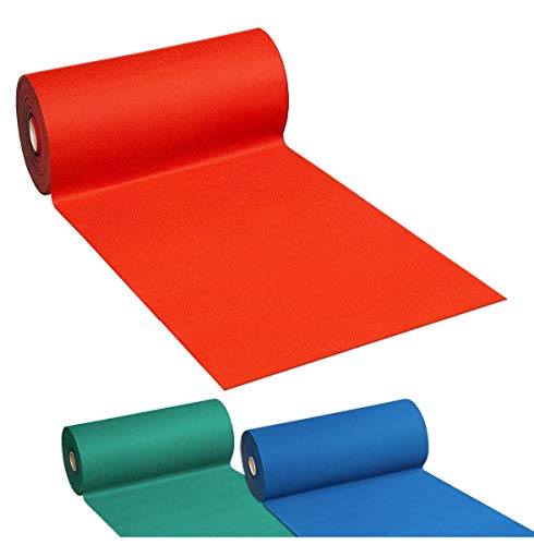 Alfombra de moqueta disponible en 3 colores: verde, rojo y azul, con base antideslizante, anchura de 100 cm, se vende por metro, 100 % fabricada en Italia