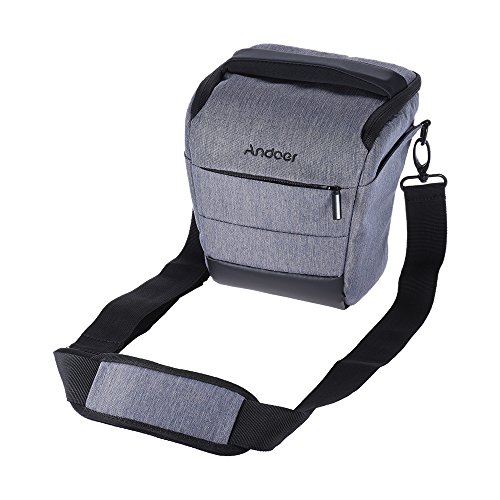 Andoer Portable Bolsa Caso Mochila Caja de la Cámara para 1 Cámara 1 Lente y Accesorios Pequeños para Canon Nikon Sony Fujifilm Olympus Panasonic - Gris