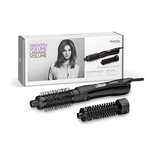 BaByliss AS82E Cepillo Moldeador de Aire, 800 W Potencia, Cepillo de Púas Suaves de 20 mm, Cepillo Térmico de Cerámica de 38 mm, 2 Temperaturas, Posición Aire Frío, Negro BaByliss AS82E Cepillo Moldeador de Aire, 800 W Potencia, Cepillo de Púas Suaves de 20 mm, Cepillo Térmico de Cerámica de 38 mm, 2 Temperaturas, Posición Aire Frío, Negro
