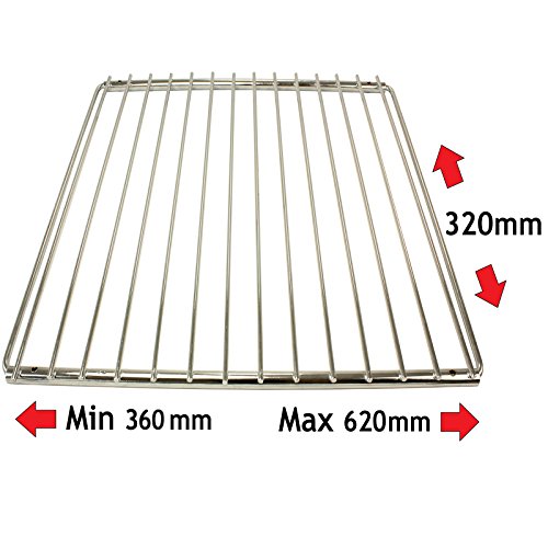 Bandeja universal para horno (extensible y ajustable), color cromo Bandeja universal para horno (extensible y ajustable), color cromo