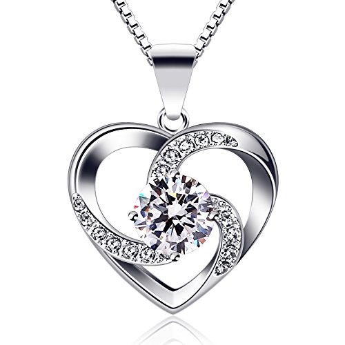 B.Catcher Collar Mujer corazón Plata 925 Colgante ''Amor a Primera Vista'' con San Valentín Regalo Originales Cadena 45cm Longitud B.Catcher Collar Mujer corazón Plata 925 Colgante ''Amor a Primera Vista'' con San Valentín Regalo Originales Cadena 45cm Longitud