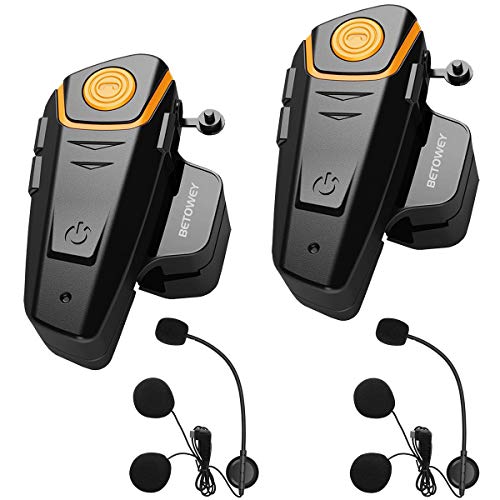BETOWEY 2X BT S2 Intercomunicador Casco Moto Manos Libres Auriculares Sistema de Comunicación por Bluetooth para Motocicletas (Paquete 2, Micrófono Duro) BETOWEY 2X BT S2 Intercomunicador Casco Moto Manos Libres Auriculares Sistema de Comunicación por Bluetooth para Motocicletas (Paquete 2, Micrófono Duro)