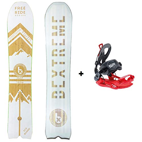 Bextreme Tabla Snowboard Freeride para Hombre Dust 160cm con Fijaciones SP Private. Snow direccional Twin Wide para Powder y Pista Fabricado con Bambu, Haya y álamo (con Fijaciones SP 39-42 EU) Bextreme Tabla Snowboard Freeride para Hombre Dust 160cm con Fijaciones SP Private. Snow direccional Twin Wide para Powder y Pista Fabricado con Bambu, Haya y álamo (con Fijaciones SP 39-42 EU)