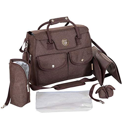 Bolso Cambiador Bebé de Pañales Para Regalo | Acople Para Carrito Universal | Portabiberones | Chupetero; Marron Bolso Cambiador Bebé de Pañales Para Regalo | Acople Para Carrito Universal | Portabiberones | Chupetero; Marron