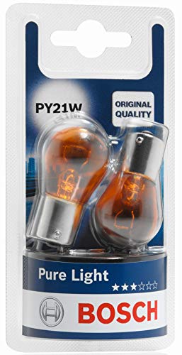 Bosch 1987301018 Pure Light - Bombilla PY21W (para luz de freno, intermitentes, matrícula, etc.) Bosch 1987301018 Pure Light - Bombilla PY21W (para luz de freno, intermitentes, matrícula, etc.)