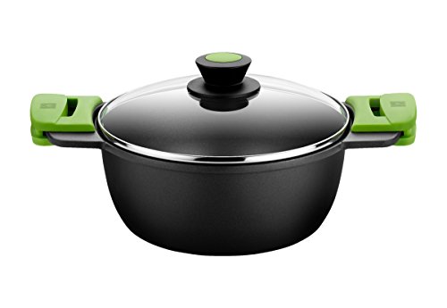 BRA PRIOR - Cacerola alta con tapa de cristal y asas de silicona extraíbles, 20 cm, apta para todo tipo de cocinas incluida inducción y horno.Libre de PFOA. BRA PRIOR - Cacerola alta con tapa de cristal y asas de silicona extraíbles, 20 cm, apta para todo tipo de cocinas incluida inducción y horno.Libre de PFOA.