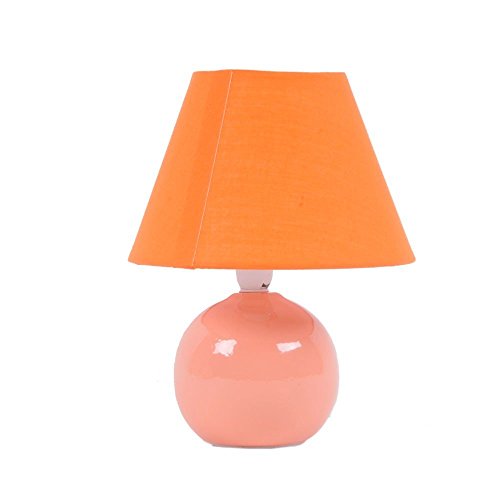 Brilliant 61047/38 Primo - Lámpara de mesa (1 bombilla E14, 40 W), color naranja