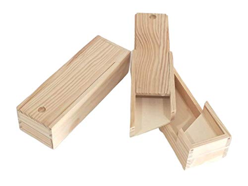 Caja plumier doble. En madera de pino en crudo. Para decorar. Manualidades. Medidas (ancho*fondo*alto): 23 * 7,5 * 5,5 cm. Caja plumier doble. En madera de pino en crudo. Para decorar. Manualidades. Medidas (ancho*fondo*alto): 23 * 7,5 * 5,5 cm.