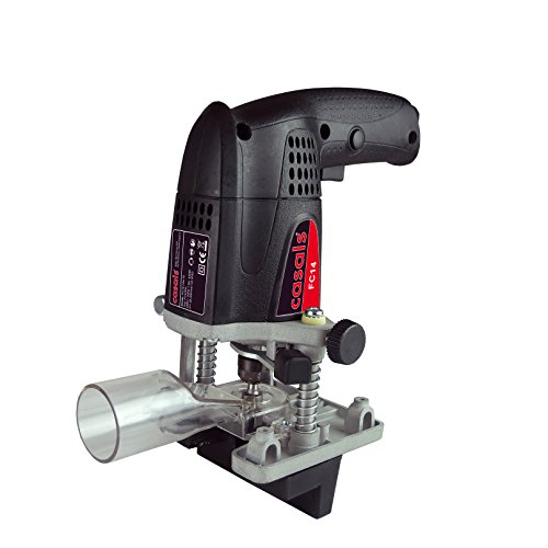 CASALS Profesional FC14 - Fresadora perniadora, 430 W, 26.000 RPM, Guías laterales y Puntas incluidas, Negro