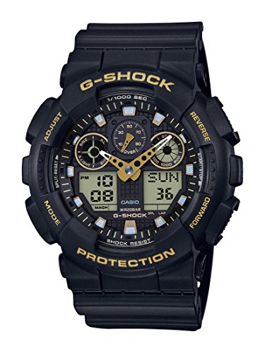 Casio G-SHOCK Reloj Analógico-Digital, 20 BAR, Negro/Amarillo, para Hombre, GA-100GBX-1A9ER Casio G-SHOCK Reloj Analógico-Digital, 20 BAR, Negro/Amarillo, para Hombre, GA-100GBX-1A9ER