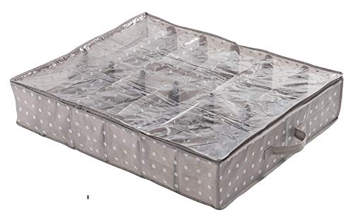 Compactor Funda de Almacenaje para Debajo de la Cama Antipolvo para Calzado, Marrón Rivoli, Polipropileno y EVA, 76 x 60 x H. 15 cm, RAN4481_Brown, Non Woven 75G + Peva, aplicable