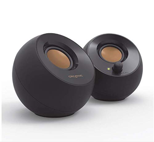 Creative Labs Pebble 4.4W Negro altavoz - Altavoces (2.0 canales, Alámbrico, 3,5 mm, 4,4 W, 100 - 17000 Hz, Negro)