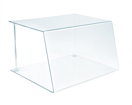 Cristal protector contra tos y saliva de A+H Kunststoffe para mostrador de establecimiento hostelero o vitrina de cocina, tipo 1, longitud 120 cm, de PETG, cristal transparente, Stärke 6mm