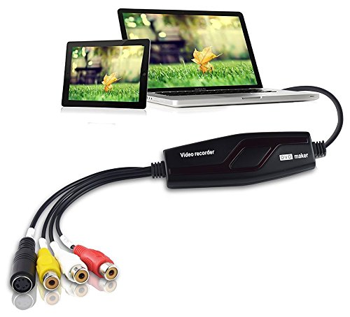 DIGITNOW! Convertidor de captura de vídeo USB, VHS a DVD Digital Grabber Grabador , Capturadora Digitalizadora de vídeo para Mac Windows DIGITNOW! Convertidor de captura de vídeo USB, VHS a DVD Digital Grabber Grabador , Capturadora Digitalizadora de vídeo para Mac Windows