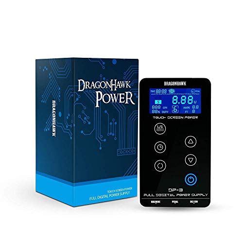 DragonHawk Mast Tattoo Power Supply Touch Screen Digital LCD Supplies Set for Tattoo Machines P093-2