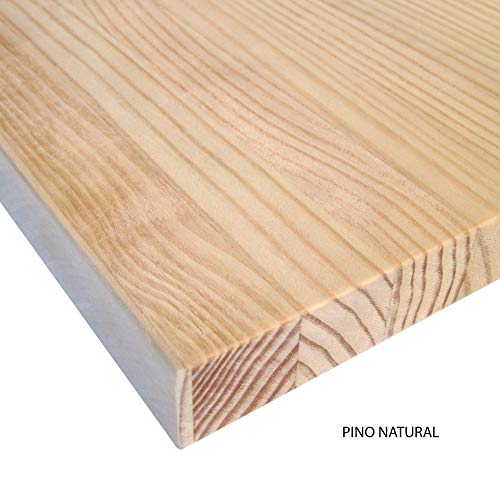 d®tiendas - Tablero de Madera Maciza de Pino Nacional. Alistonado. Natural, sin Barniz. Para Muebles, Mesas, Encimeras Cocina. Corte a Medida: (Pino 3cm, 80 x 60 cm) d®tiendas - Tablero de Madera Maciza de Pino Nacional. Alistonado. Natural, sin Barniz. Para Muebles, Mesas, Encimeras Cocina. Corte a Medida: (Pino 3cm, 80 x 60 cm)
