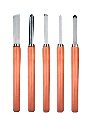 Einhell 4311200 - Pack de 5 herramientas torneadores, mango de madera