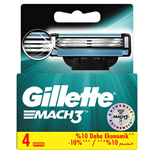 Gillette mach-3 Cartridge – Pack de 4
