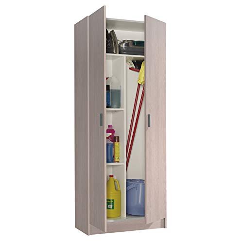 Habitdesign 007142R - Armario 2 Puertas escobero, Armario Multiusos, Color Roble, Medidas: 73 cm (Largo) x 180 cm (Alto) x 37 cm (Fondo) Habitdesign 007142R - Armario 2 Puertas escobero, Armario Multiusos, Color Roble, Medidas: 73 cm (Largo) x 180 cm (Alto) x 37 cm (Fondo)