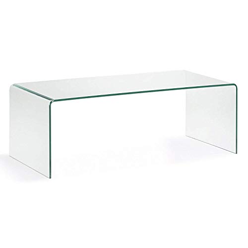 HOGAR24 ES- Mesa de Centro Cristal Curvado de una Pieza, Medidas 110 x 55 x 35 cm HOGAR24 ES- Mesa de Centro Cristal Curvado de una Pieza, Medidas 110 x 55 x 35 cm