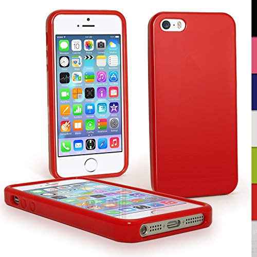 iGadgitz A1180 4" Funda Rojo Funda para teléfono móvil - Fundas para teléfonos móviles (Funda, Apple, iPhone 5/5S, 10,2 cm (4"), Rojo)