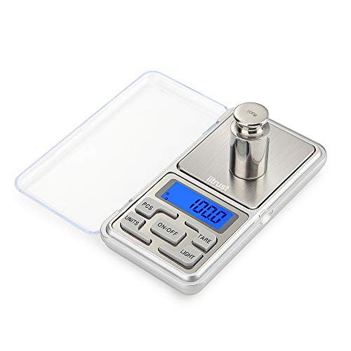 iitrust Básculas de Cocina, (500-0.01g) Balanzas de Comida pequeñas, Balanzas de joyería eléctricas,Pantalla LCD con retroiluminación, Acero Inoxidable, para Ingredientes, Joyería, Café iitrust Básculas de Cocina, (500-0.01g) Balanzas de Comida pequeñas, Balanzas de joyería eléctricas,Pantalla LCD con retroiluminación, Acero Inoxidable, para Ingredientes, Joyería, Café