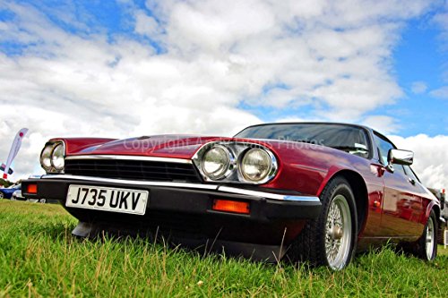 Jaguar XJS V12 fotografía un 18 "x12" fotográfico impresión DE UN Jaguar XJS V12 Classic Vintage coche deportivo vista frontal paisaje foto color imagen Fine Art Print. Fotografía por Andy Evans fotos