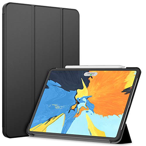 JETech Funda Compatible iPad Pro 11 Pulgadas Modelo 2018, (No para el Modelo 2020), Compatible con Apple Pencil, Smart Cover Auto-Sueño/Estela, Negro