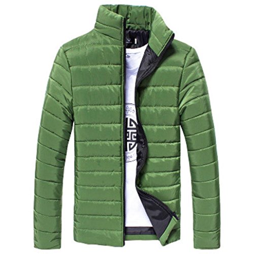 JiaMeng Hombres Invierno Caramelo Abrigos con Capucha de Color Invierno Plumas Fiesta Parka Cremalleras Bolsillo Chaquetas (Verde,XXL) JiaMeng Hombres Invierno Caramelo Abrigos con Capucha de Color Invierno Plumas Fiesta Parka Cremalleras Bolsillo Chaquetas (Verde,XXL)