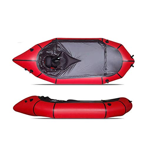 Kayak inflable, Standard Single Barco sin pulpa, se puede utilizar for el nivel de agua blanca 3 Aventura Rafting, Senderismo Aventura, Balsa Crossing, bote de rescate, plana en aguas bravas, Río de v