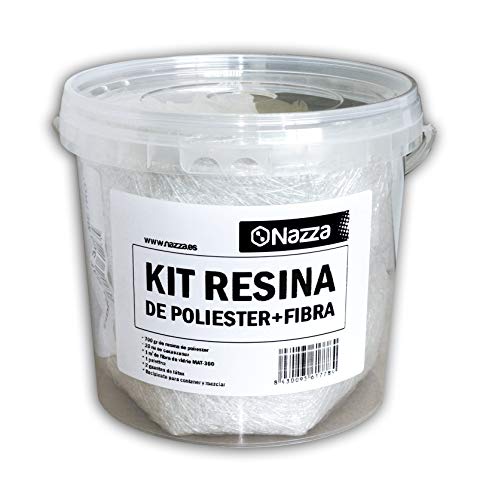 Kit de Resina de Poliéster + Fibra de Vidrio Nazza Kit de Resina de Poliéster + Fibra de Vidrio Nazza