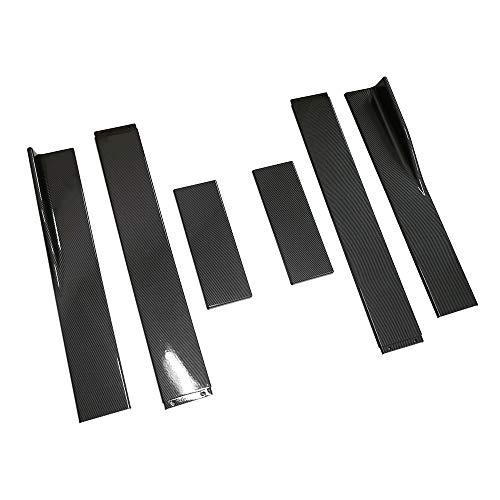 KKmoon Extensiones de faldones Laterales para Coche, 2,2 m, difusor Universal, Color Negro