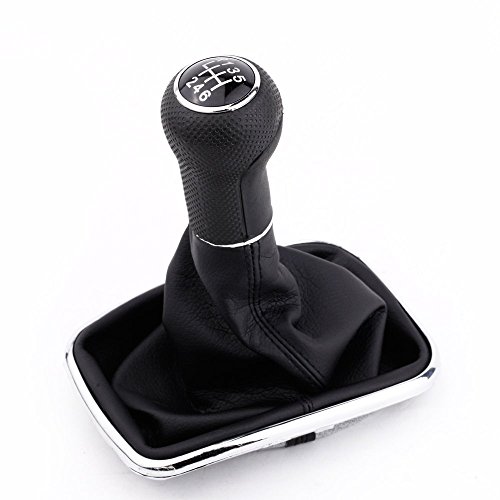 KKmoon Funda Pomo de Palanca Cambios de 6 Velocidades Funda Polaina de Cuero Sintético KKmoon Funda Pomo de Palanca Cambios de 6 Velocidades Funda Polaina de Cuero Sintético