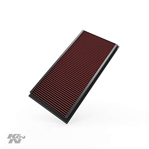 K&N 33-2857 Filtro de Aire Coche, Lavable y Reutilizable, Negro, Rojo