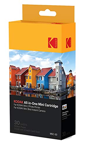 Kodak – Cartucho Mc impresión fotográfica mini, todo en uno, tinta y papel,  lote de 30,  compatible con cámara Mini Shot, impresora Mini 2