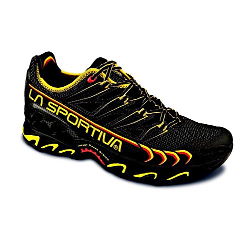 La Sportiva Ultra Raptor, Zapatillas de Running para Hombre, Negro/Amarillo, 41.5 EU